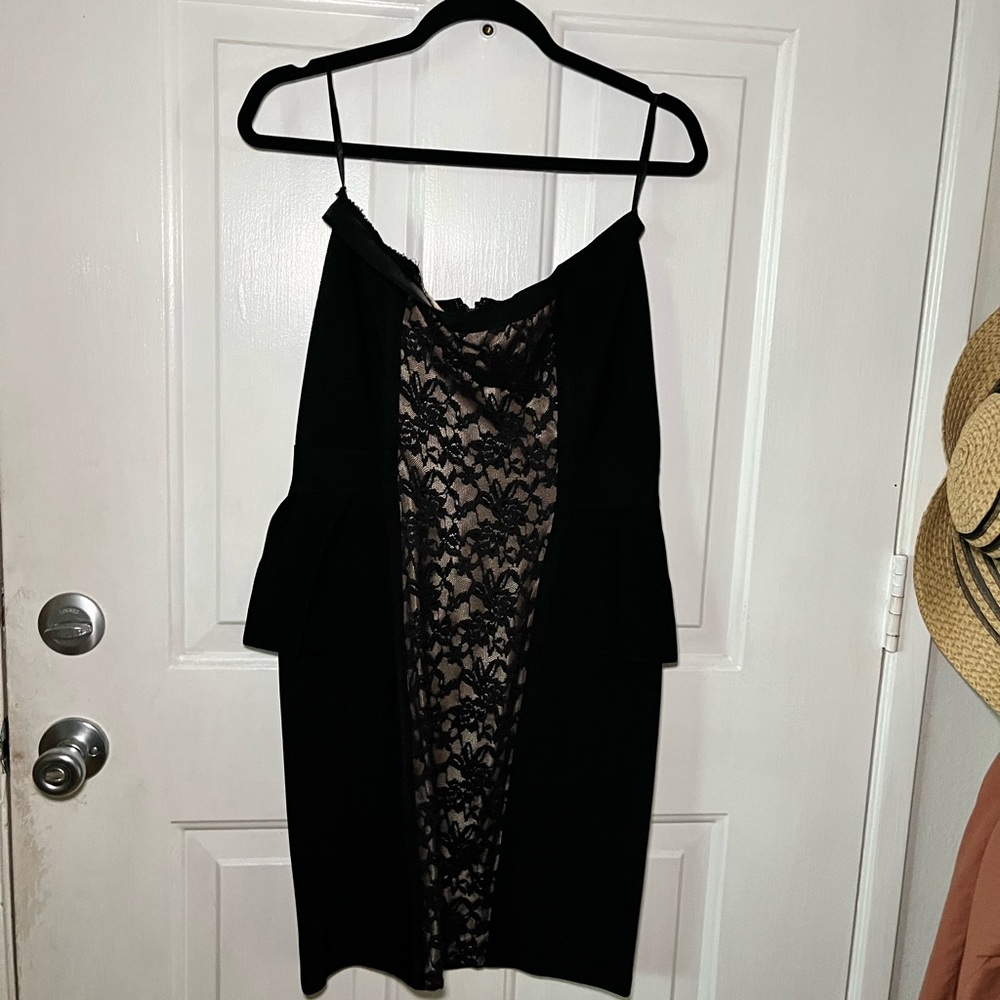 Bebe Black,Tan dress size Large